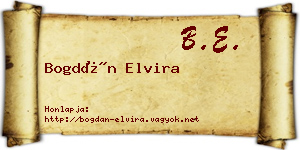 Bogdán Elvira névjegykártya