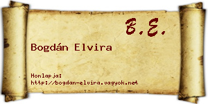 Bogdán Elvira névjegykártya