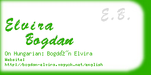 elvira bogdan business card